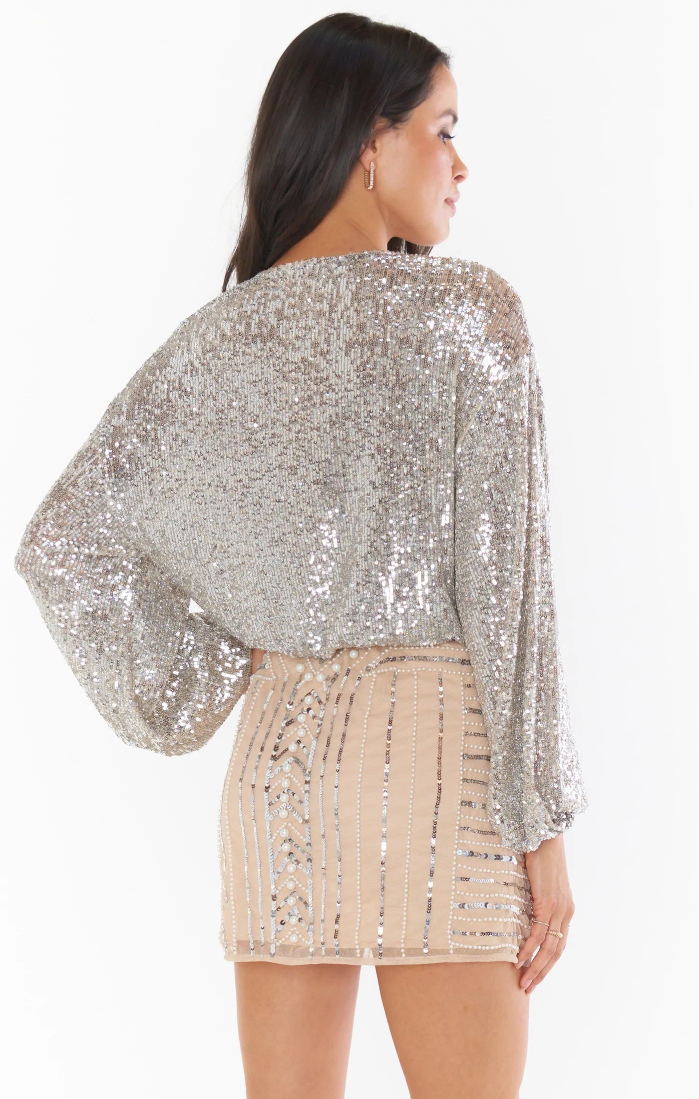 Pearly Skirt - White Pearl Sequins