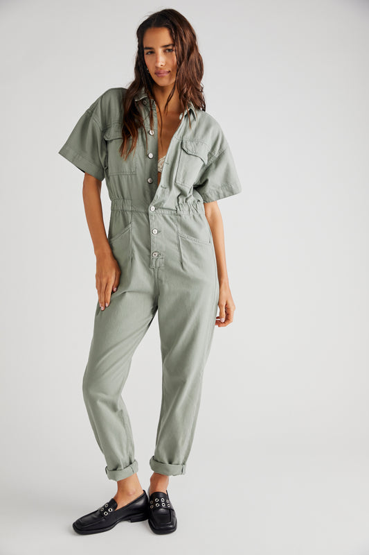 Marci Jumpsuit - Washed Army