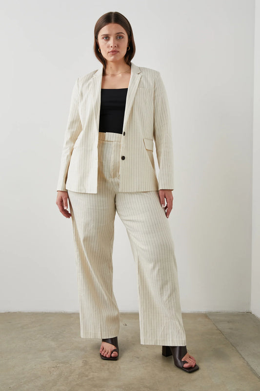 Stanton Blazer - Ivory Pinstripe