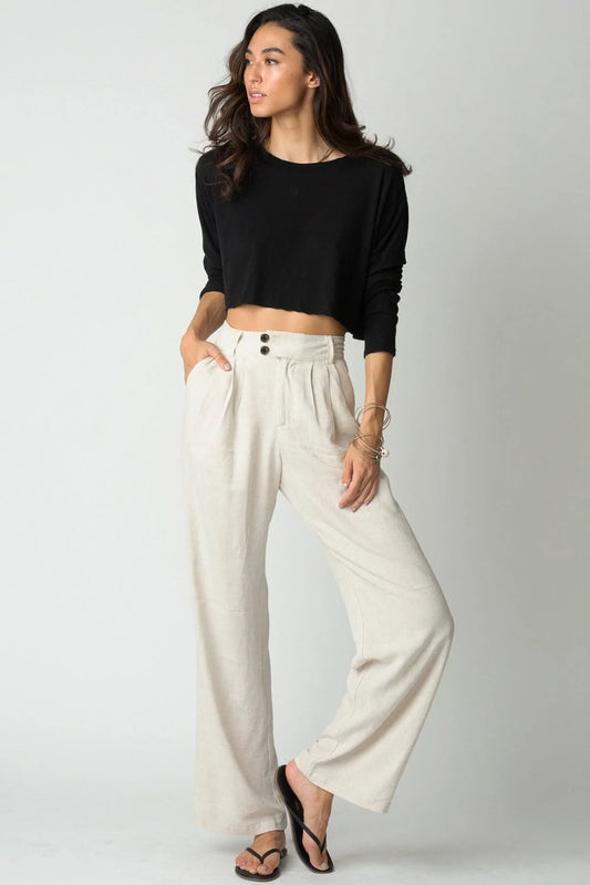 The Pleated Pant - Natural