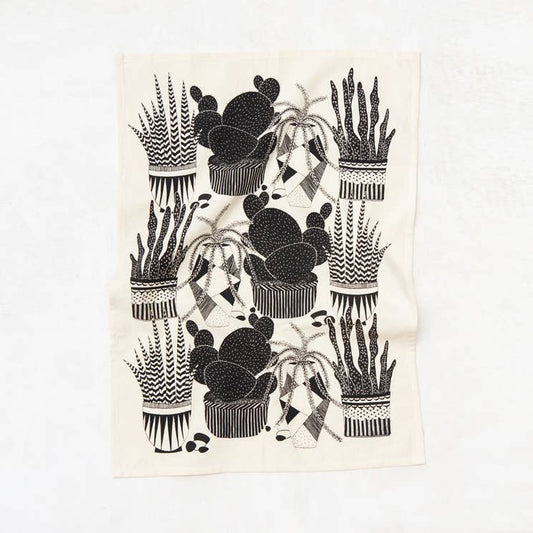 Cacti Kitchen Towel - Natural