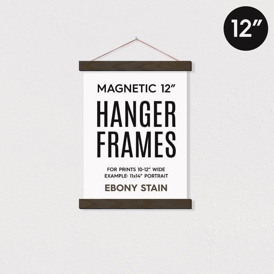 12" MAGNETIC Poster Hanger Frame™ - Ebony Stain