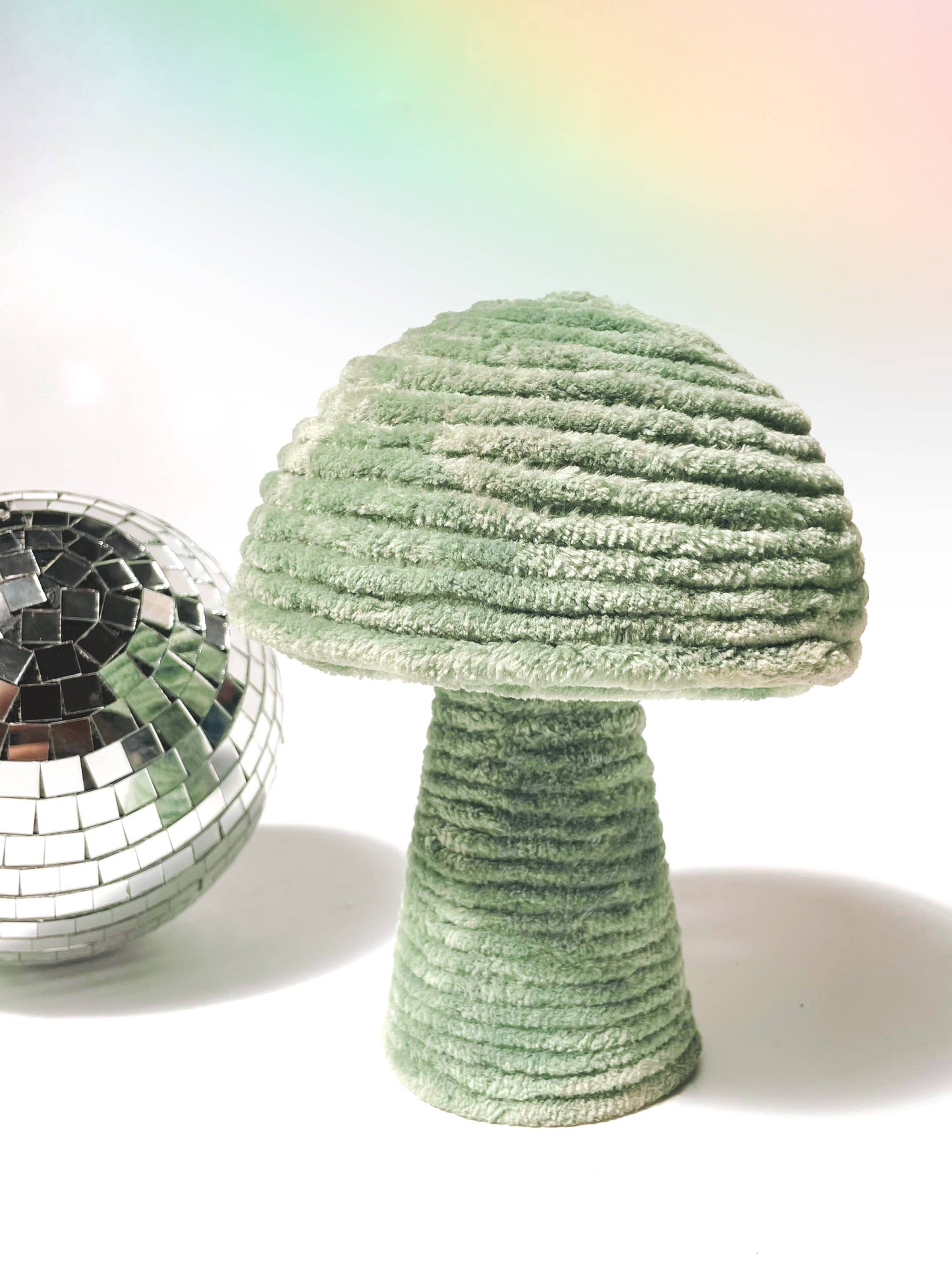 Velvet Mushroom in Medium Size - Sage Green