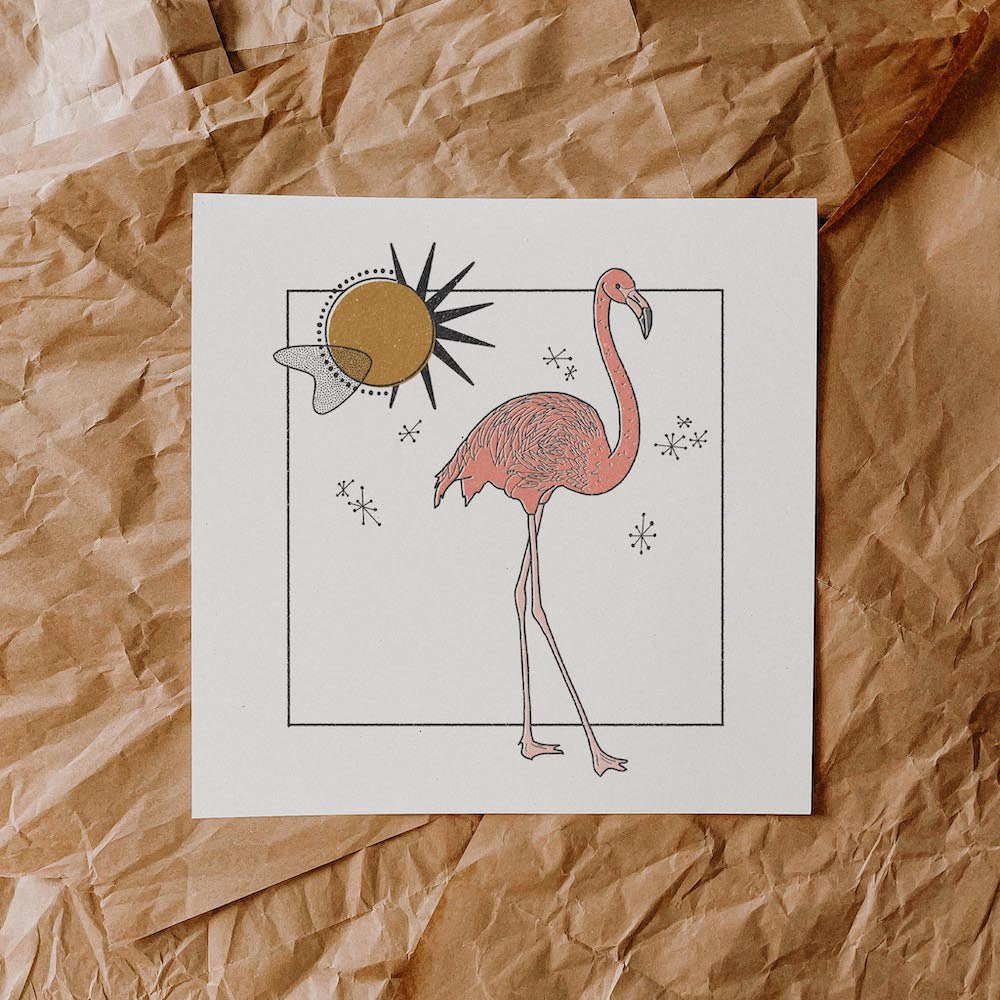Atomic Flamingo Print