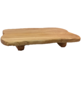 Hand-Crafted Root Wood Live Edge Tray with Feet