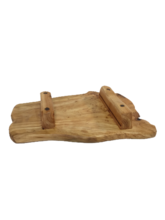 Hand-Crafted Root Wood Live Edge Tray with Feet