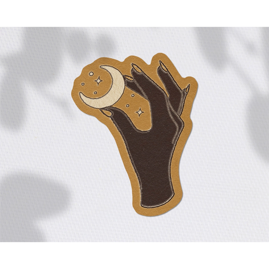 Celestial Hand Sticker - Moon