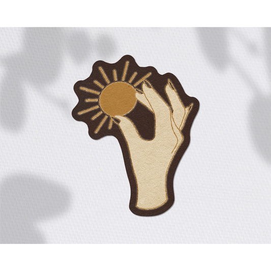 Celestial Hand Sticker - Sun