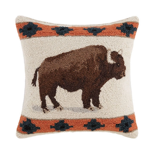 Roaming Buffalo Hook Pillow