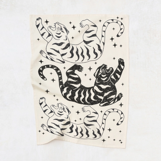 Tiger Kitchen Towel  - Natural