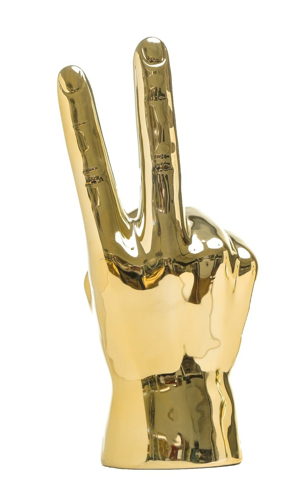 Gold Peace Hand Tabletop 8" Tall