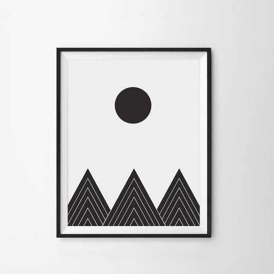 Nordic Mountains Geometric Print